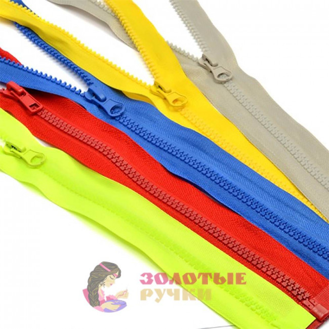 Молния "трактор" тип - 5/2 замка 100 см - разноцветный микс 10 шт. в упаковке