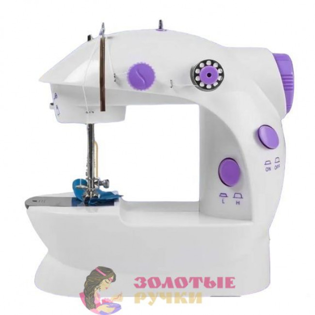 Мини-швейная машинка Mini Sewing Machine SM-202A с педалью.