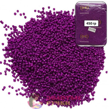 Бисер. Размер: 12/0. Цвет: фиолетовый. Количество в упаковке: 450 гр.