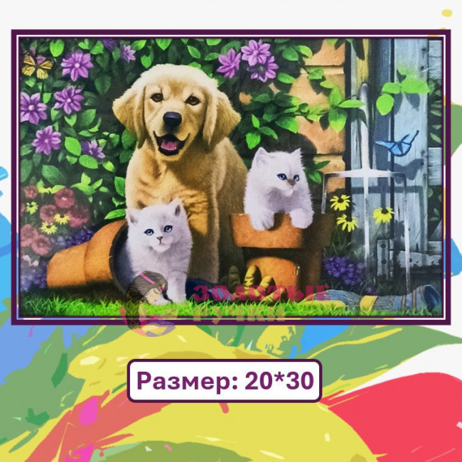 Картина для рисования по номерам "Дружба". Размер: 20*30