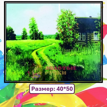 Картина для рисования по номерам "Деревенские просторы". Размер: 40*50