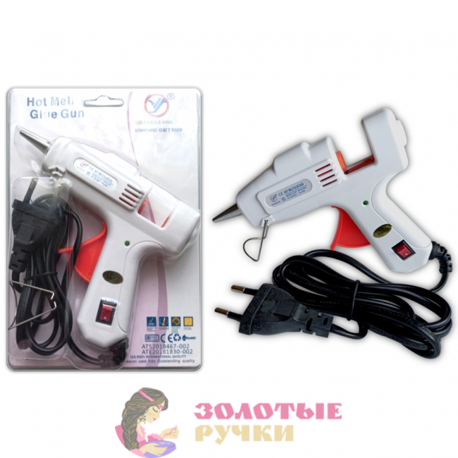 Пистолет клеевой HOT MELT GLUE GUN GL-901. Мощность: 20 Вт. Диаметр: 7 мм