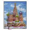 Набор для вышивки крестом "Храм Василия Блаженного". Размер: 40*50 см