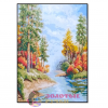 Набор для вышивки крестом "Осенний лес". Размер: 40*50 см