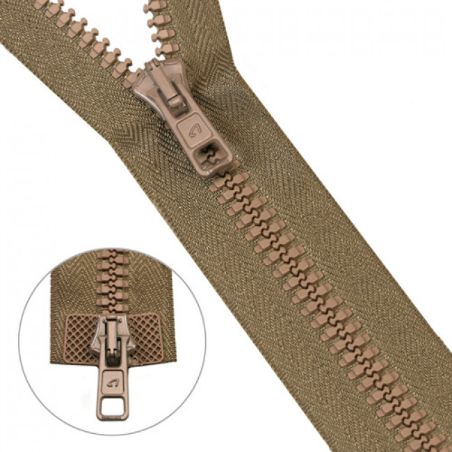 Молния "трактор" тип - 8/2 замка 70 см - цвет коричневый 10 шт. в упаковке