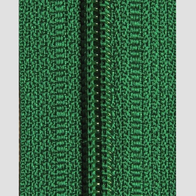 Молния юбочная (полуавтомат) ТИП 3. Длина: 20 см. Цвет: зеленый. Количество в упаковке: 10 шт.